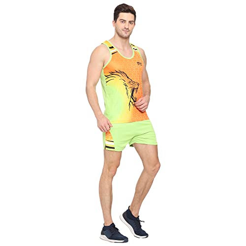 Image of Men's 100% Polyester Sublimation Printed Athletic Running Vest | Lightweight Sports Costume for Gym, Jogging & Training