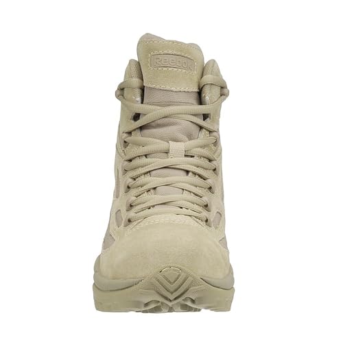 Image of Reebok Men's Rb8694 Rapid Response Rb Composite Toe 6 inch Tactical Stealth Boot Sidezipper Desert Tan Military & Tactical Boots