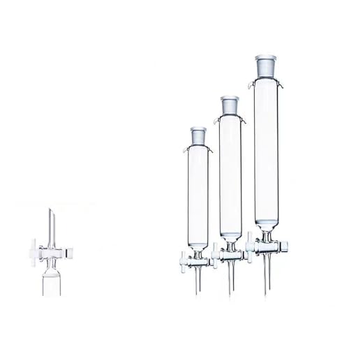 Colonne de chromatographie en verre 24# avec piston tétrafluoro 16x300mm pour laboratoire