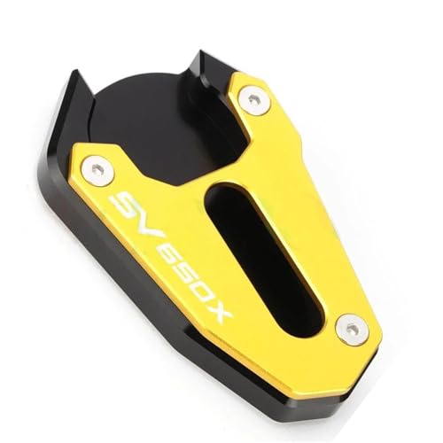 Béquille latérale Suzuki SV650X élargie pour éviter les chutes sur sol meuble