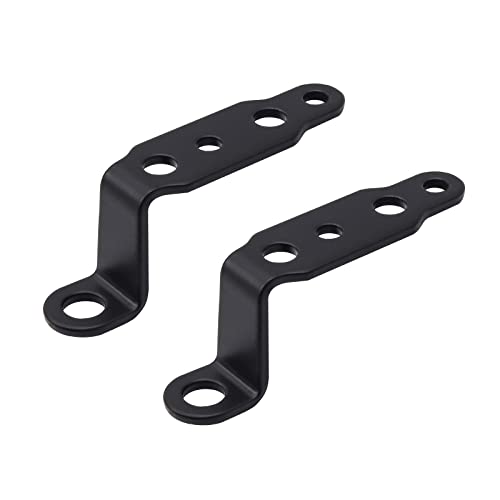 Biqing 2PCS Supports de Montage de Phare de Moto Noir,Acier Inoxydable Supports de Fixation pour Moto Anti Brouillard Support de Barre de Montage pour Rallonge...