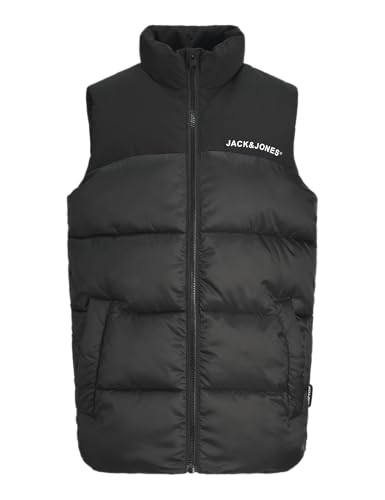 JACK&JONES JUNIOR JJMOON Bodywarmer Stand Collar JNR Steppweste, Black, 140 para Niños