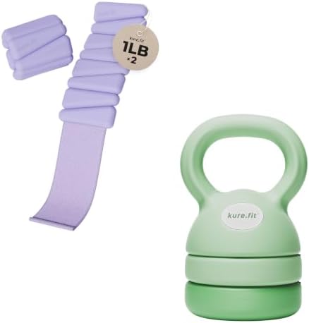 Purple Weights Set 1lb & Green Kettlebell 5-12lb Bundle | Home Gym image 4