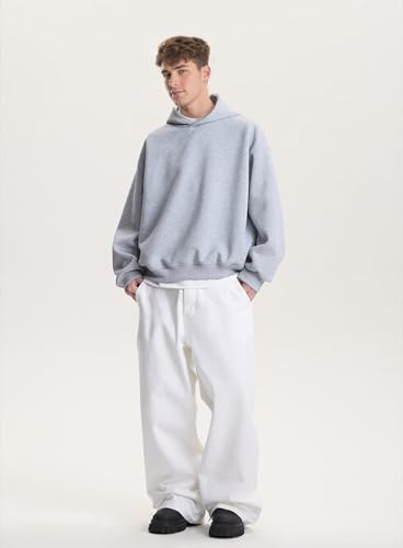 Casual Hoodie For Men Oversized Heavyweight Sweatshirt Vintage Long Sleeve Pullover Streetwear Hoodies4