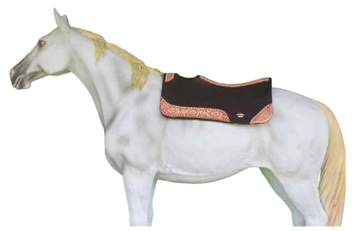 CHALLENGER Horse Saddle PAD Western Contoured Wool Felt Moisture Wicking Brown 39209BR