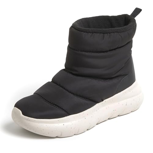 Dearfoams Men's Texoma Regrind Slip-in Boot-Comfortable, Puffy Nylon, Fleece Lining, Energy Return Mid Calf