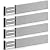 Bamboo Adjustable Drawer Dividers Organizers - Large Expandable Utensil Organizer Separators for Kitchen, Dresser, Bedroom, Baby Drawer, Bathroom & Office, Set of 4 (2.6 Tall, 17.5-22 Inch, Gray)
