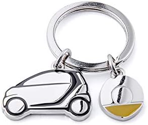 MOTO4U Stainless Steel Smart Car Keychains Car Model Key Chain For Mercedes Smart