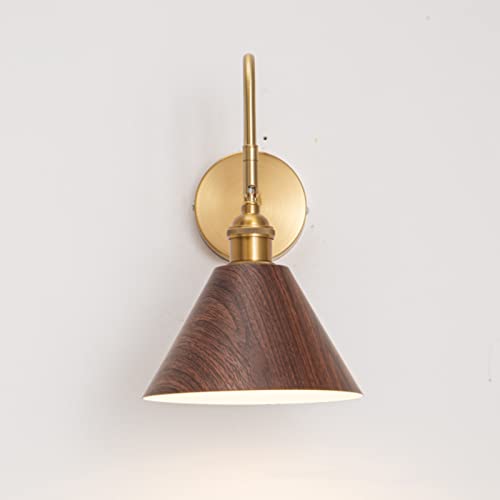 Applique murale bois moderne lampe de chevet réglable douille E27 salon