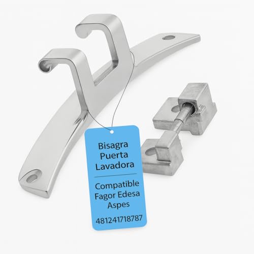 RECAMBIOS DREYMA BISAGRA para Puerta Lavadora FAGOR Mod. F2607, F2609, F3611, FF309. C.O. L79E001A5, LT98001A5, L79E001A 52X0100 ASPES, Brandt, EDESA, MASTERCOOK.