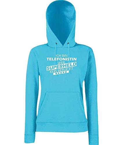 Sweat à capuche femme Ich Bin Téléphoniste pour contrer le froid au bureau S