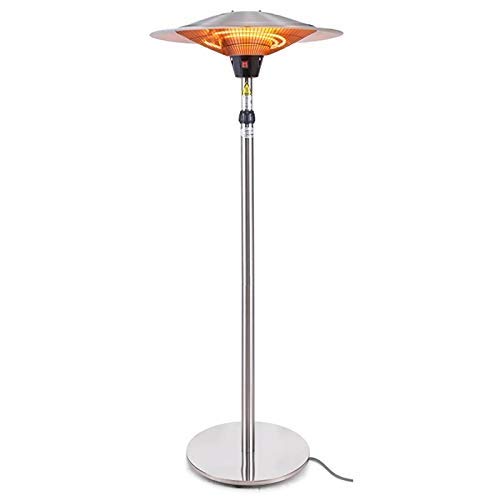 SMARTFLAME Infrared Outdoor Electric Patio Garden Heater (Silver)
