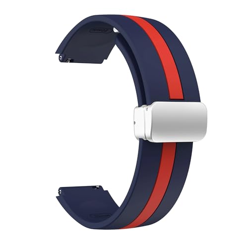 [X] 18MM 20mm 22mm Xgbv Fit For Samsung Galaxy Watch 6 5 4 44MM 40mm oh Active 2 Gear S3 C{^uXbg jo[T Correas(Blue Red-