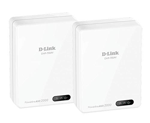 D-Link Powerline Ethernet Adapter Network Extender WiFi Gigabit AV2 Up to 2000Mbps MIMO