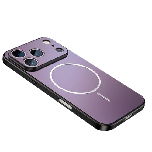 Coque iPhone Air aimantée violette avec protection objectif photo et chargeur induction