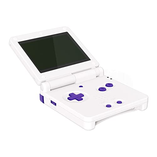 Image of eXtremeRate 16Bits Purple Custom Full Set Buttons for Gameboy Advance SP, Replacement A B L R Button Power On Off Volume Button D-pad Key for GBA SP Console - Console NOT Included