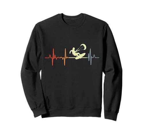 Retro Kitesurfing Heartline Kitesurfing ECG Sudadera