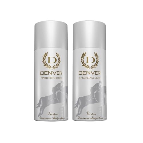 Image of DENVER Victor Deodorant For Men -150ML Each, Pack of 2 | Long Lasting Deodorant Body Spray for Men