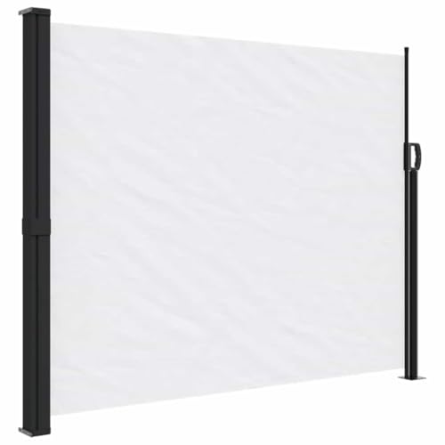 Auvent latéral rétractable blanc pour bloquer les regards des voisins - 2