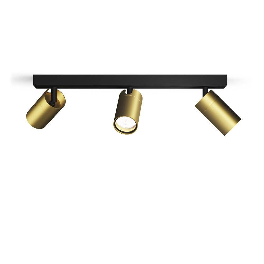 Philips PHILIPS Idris 3-Head spot, GU10 lamp not Included, Brass, IP44, Water-Resistant, Gold
