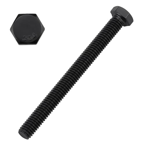 Image of 1 /4-20 x 2-1 /2 inch Hex Head Bolts Black, 304 Stainless Steel 18-8 Hexagon Head Screws Bolts, Black Oxide Finish, Allen Hex Drive, 12 PCS