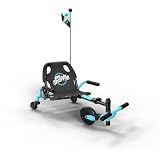 Crazy Cart Shuffle Go Kart | Manual Drift Cart (Black/Teal)