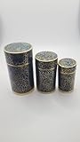cloisonne dose Handgemachte Cloisonné China Cloisonné Dosen 3er Set Handarbeit Bunte Ornamente 5 * 4 * 3cm AA-30-5