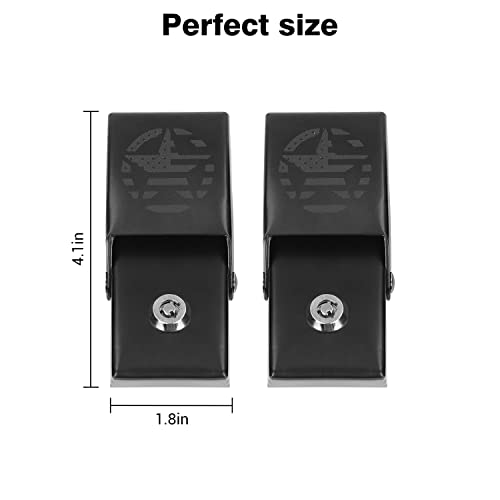 JeCar Aluminum Hood Latches Locking Hood Catch Kit Exterior Accessories Compatible with Jeep Wrangler 2007-2023 JK JL Gladiator JT Truck, Star