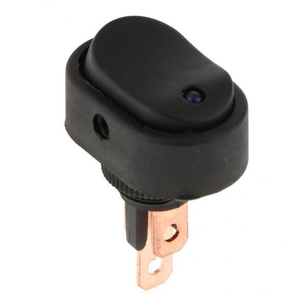 UJEAVETTE 2x12V 30A 3-pin Car Truck Rocker Round Toggle LED Switch Modification Blue-image-13