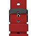 WOCCI 21mm Silicone Watch Band, Quick Release Rubber Replacement Strap with Black Stainless Steel Buckle (Christmas Red)