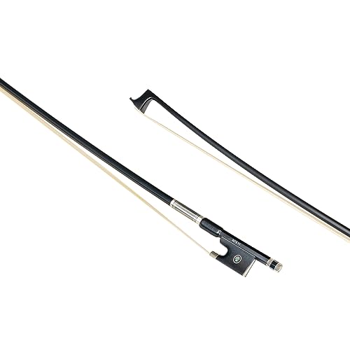 MI&VI NB-720 Classic Carbon Fiber Violin Bow (Size 1/2) with Ebony Frog | Octagonal Silver Mount...
