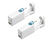 Pistola desechable para perforar la nariz (2 piezas), kit DIY con 2 piercings diferentes (diamantes de imitación blancos y dorados), estéril y fácil de usar.