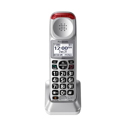 Panasonic New DECT 6.0 Cordless Phone Handset Accessory Talking Caller ID Compatible with KX-TGM450S Series Cordless Phone Systems - KX-TGMA45S (Silver) - image 1