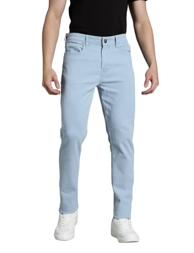 Image of INKD Men's Classic Regular Fit Jeans with 5 Pocket Styling | Mid- Rise | Soft & Stretchable | Men's Bottomwear (Available in Plus Sizes)