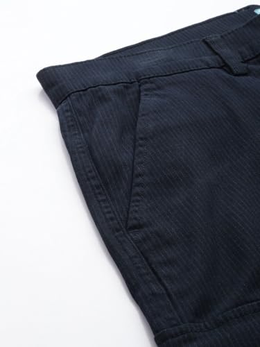 Image of The Indian Garage Co Men Relaxed Fit Geometric Print Mid-Rise Stretchable Cargos