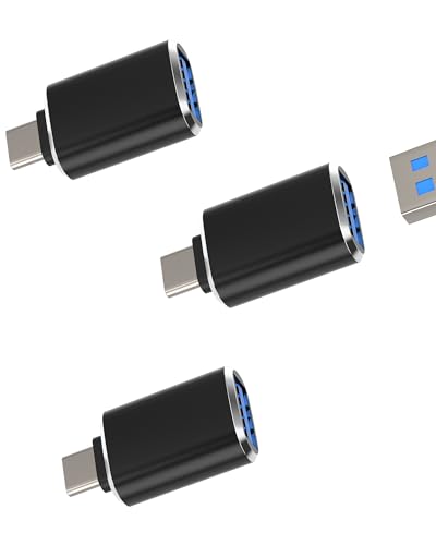 Kefiany USB3.0 USB-C OTG Adapter for iPhone15 Pro Max Plus(3Pack) Type C Converter for Apple Macbook for iPad Mini6 Air4/5 Compatible with Samsung Galaxy S22 S23 Accessorie Thunderbolt Port Mouse