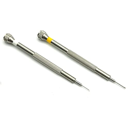 Zestaw śrubokrętów do naprawy zegarka, 2 sztuki śrubokrętów płaskich 0,6 mm - 2,0 mm, zestaw narzędzi do naprawy zegarków