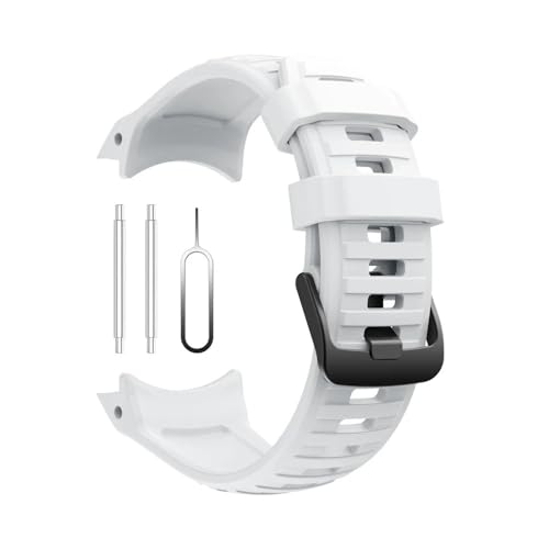 SRMVRNKNNK ���ԂȂ��V���R���X�g���b�v Fit For Garmin Fit For Instinct 2X Solar �Ή� - ���v�o���h�����p�A�N�Z�T���[(White)