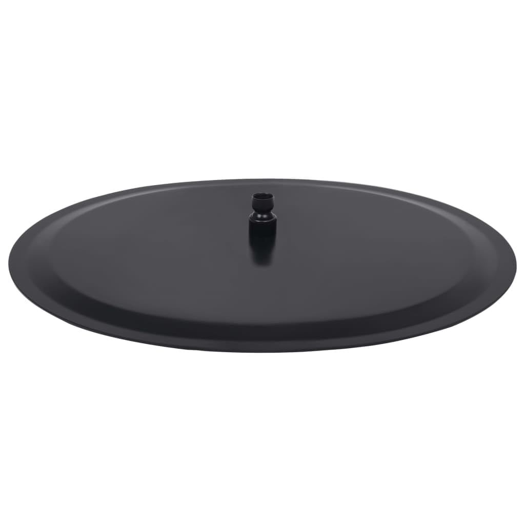Cabezal de ducha lluvia rociador cabezal de ducha accesorio de baño acero inoxidable 50 cm redondo negro 02_0002076
