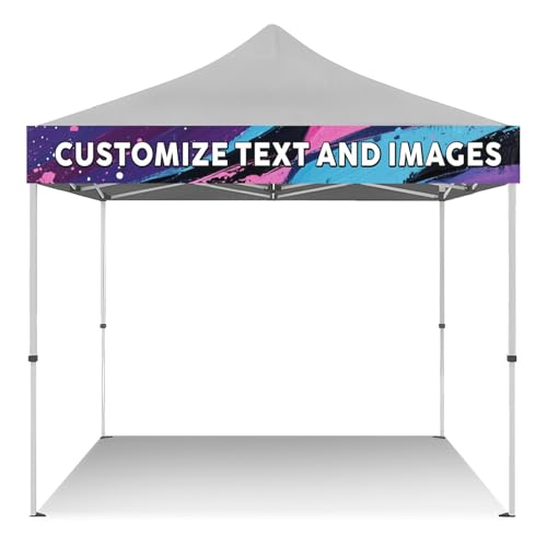 GERTSMAC Custom Tent Banner and Valance with Logo Signs for...