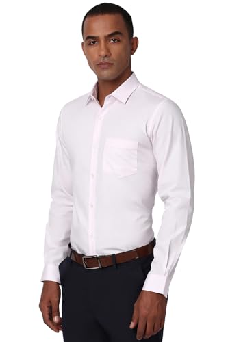 Image of Peter England Men's Cotton Slim Fit Ditsy Printed Full Sleeve Shirt