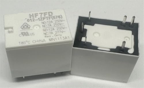 Relais 6 broches HF7FD 012-1ZPTF 576 composant électronique inverseur 12V 12A