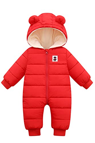 Image of LAVIQK Newborn Snowsuit Baby's Romper Jumpsuit Winter Coats Warm Down Coat Cute Padded Windproof Onesie for infant girls boys