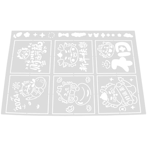 GALPADA Plantilla Reutilizable para Pintura de Paredes Año del Dragón Plantilla de Pet Duradera y Flexible para Manualidades Decoración del Hogar y Proyectos DIY Creativos