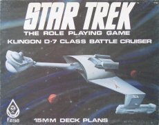 Klingon D-7 Class Battle Cruiser: 15mm Deck Plans (Star Trek RPG) [BOX SET]