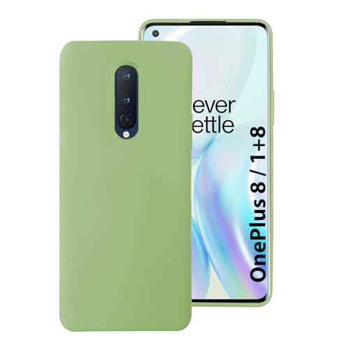 Image of LIRAMARK Liquid Silicone Soft Back Cover Case for OnePlus 8 /1+8 (Mint Green)
