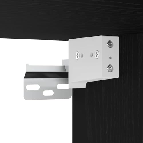 Meuble mural chêne noir 60x31x70 cm en bois d'ingénierie rectangle - 6