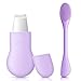 Mitesserentferner Porenreiniger für Nase,Porenreiniger Gesicht Milienmesser Milien Entferner Blackhead Remover Schaber Blackhead Remover Tool Silikonbürste für alle Hauttypen(Lila,Zweiteiliges Set)