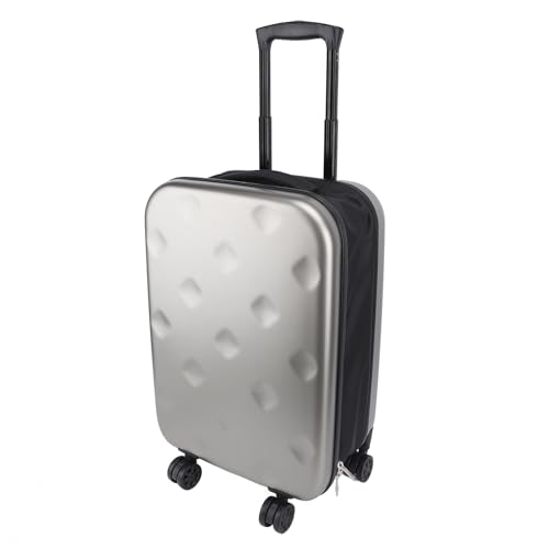 20 Inch Suitcase with Spinner Wheels, Password Lock, Grey Foldable Portable Luggage for Travel with 360° Spinner Wheels