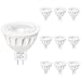 Bombillas LED GU5.3, Bomcosy MR16 LED 5W Lámparas Halógenas Equivalentes a 50W, LED 12v MR16, Blanco Frio 6000K, Bombillas led 420LM, LED GU5.3 36°Luz, 10 Pack